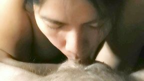 I suck&#x1F61C; his cock&#x1F346;, empty his cum-filled trash bins, and drain his balls dry Married dude, submissive Asian servant