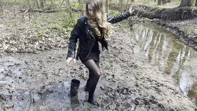 Chloe got caught in the mud after a party