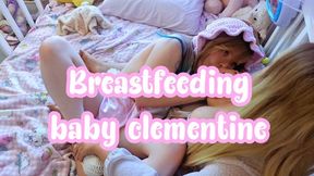 Breastfeeding baby clementine