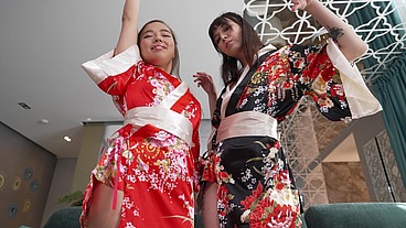 Asian Party ! Two Monster cocks fucked Asian girls in anal