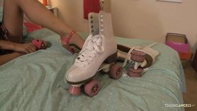 Filming a POV banging session with her man helps destress the extremely bratty blonde babe