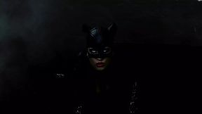 Katwoman Gets Her Pussy and Mouth Stuffed in Wild Prison Threesome