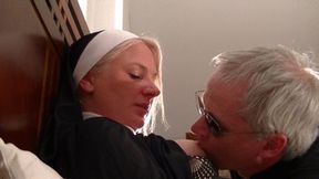 Isa breastfeeding the priest (mp4)