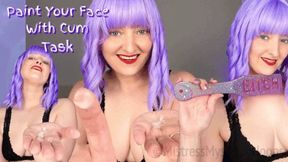 Paint Your Face with Cum Task - Humiliating fun with Mistress Mystique Hoops - Female Domination, Femdom POV, Cum Play - WMV