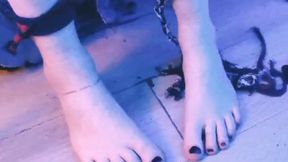Straight guys feet leads to cock - All of my clothes get torn off off making me fully naked leading to you seeing my cock in this new artshow feet clip - Elements of femboy kink and foot fetish kink