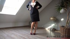 Red-Hot Secretary Sucks Boss's Cock&#x1F32D;, Fucks in Stilettos, Covered in Spunk