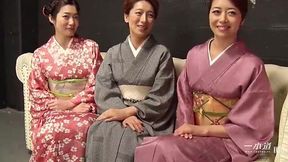Japanese MILF's Wild Threesome Party
