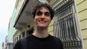 Curly-haired Czech boy begs for a big boner in his ass