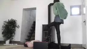 The Orgasm of a Slave Under Mistress Cassy's Boots