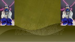gas mask hazmat suit rubbing pussy fetish