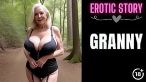 Raunchy Granny's garden gangbang: Part One