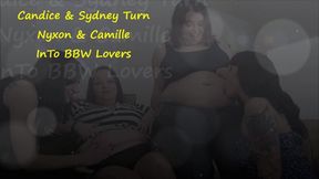 Candice & Sydney Turn Nyxon & Camille into BBW Lovers - wmv