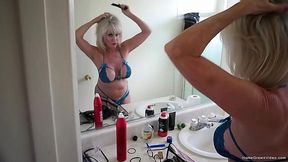 Stepmom takes big cock down throat for custom video