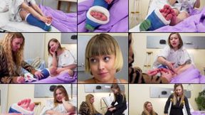 Lulu SLWC at the Hospital Foot Massage and Cast Cleanup Before Crutching Out (in HD 1920X1080)