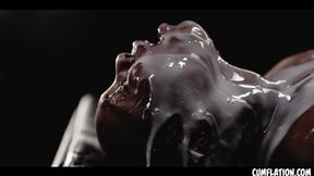 Cumfilled Pussy&#x270C; - Black Girl Zaawaadi's Extreme Interracial Cumflation