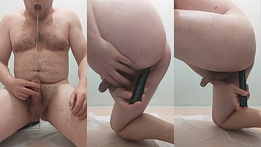 VID 445 Ma masturbez imi beau pisatul imi penetrez curul cu o jucarie si imi beau sperma (15min)