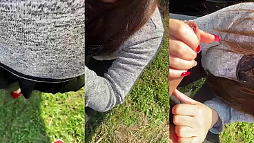 POMPINO OUTDOOR GOLA PROFONDA CON SBORRATA IN BOCCA...MIA FA FERMARE CON L'AUTO MARCO ALL'APERTO PER SUCCHIARLO FINO ALLA FINE. FOXCOUPLEITALIA