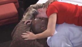 Interracial Creampie Cleanup Session