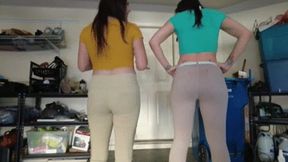 INEED2PEE Real friends Indica & Sinn totally piss skintight pants fun!