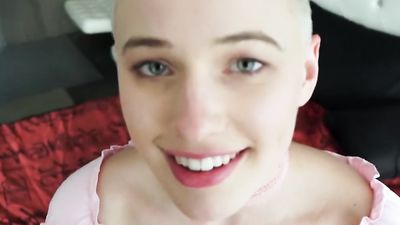 Shaved Head Teen Step Daughter Riley Nixon Fucks Daddy while Mother is away