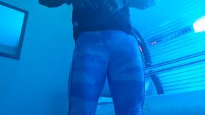 Chilling in the tanning bed