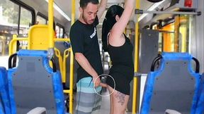 Sexy Brunette Gets Rough Hands-On Public Ride