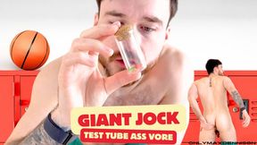 Giant jock test tube ass vore