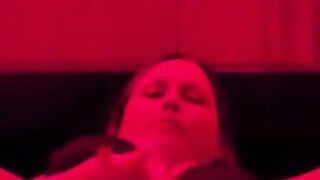 Carmen plays inside the VIP room