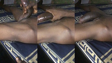 Mandigo alone and horny wanking my huge cock till I cum