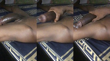 Mandigo alone and horny wanking my huge cock till I cum