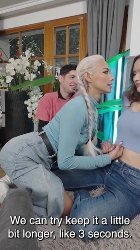 Thrilling moment from &quot;SWAP4K. A cute girl with nice tits thought we&#039;re the castle owners and joined us in a threesome&quot;