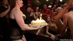 Hot MILF Slaves Syren De Mer & Simone Sonay Publicly Fucked & Fisted at Princess&#x1F478; Donna Dolore's Orgy