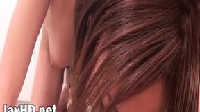 Sexy Asian tramp Rina lavishes a wild deep-throat oral job on a fortunate fellow -XXX!
