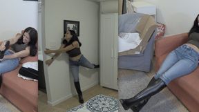 RIDING BOOT STRUGGLE - Jamie Daniels, Boots, Stuck, Struggle - WMV