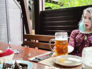 Remote climax control of my stepsister in pub!