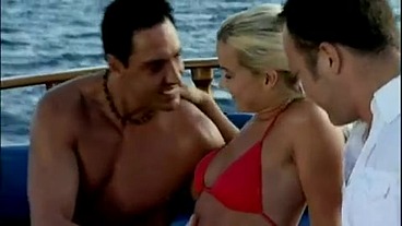 Cindy Dollar Anal Fucked on a Boat by Two Guys Who Give Her a Facial