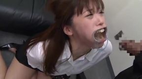 Raven-haired Office Lady&#039;s Deep Throat Desires Dominate Daily Grind