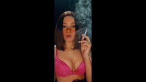 Chain Smoking 10 Ciggies in my Pink Bra, with lots of Smoking talk of experiences and Stories ;) xx
