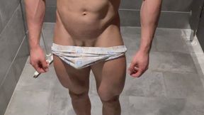 Asian Muscle Stud Post Workout Flex & Shower