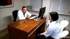 Dirty doc's secret&#x1F92B; affair with curvy German teen on gynecologist's examining table