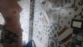 pov stepbro spy me while im naked in the bathroom