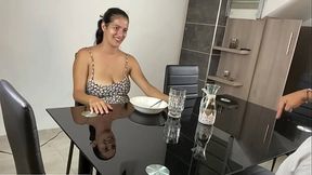MY STEPMOTHER INVITES ME TO LUNCH TO EAT MY DICK WITH ALL THE BALLS