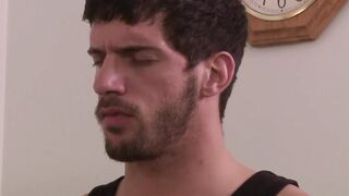 Ty grabs the back of his head and pulls it down on his cock