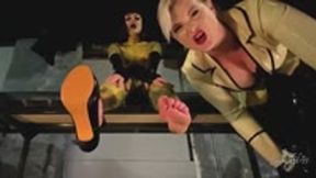 Rubber Mistress Foot Humiliation POV!