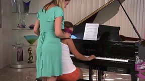 Lesbian Piano Players Satisfy Their Cravings