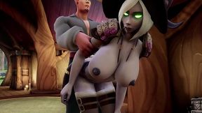 fucking a draenei witch on her own spell tome - warcraft porn parody