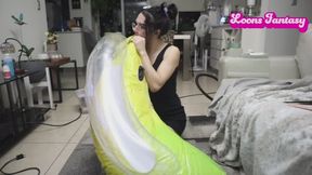 Owllete blows up and pops inflatable banana