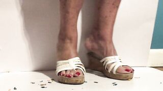 Goddess Mom With Pedicured Feet CRUSHES Small Shrunken Guys with her TOES
