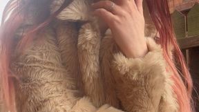 Smoking in a fur coat
