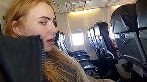 Blue-eyed public nympho on an airplane